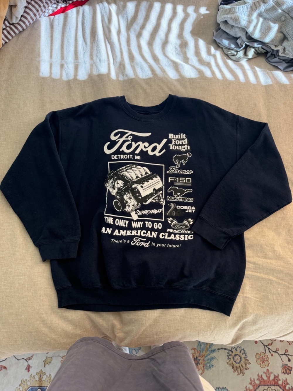 Vintage Ford Crewneck Sweatshirt in Navy Blue